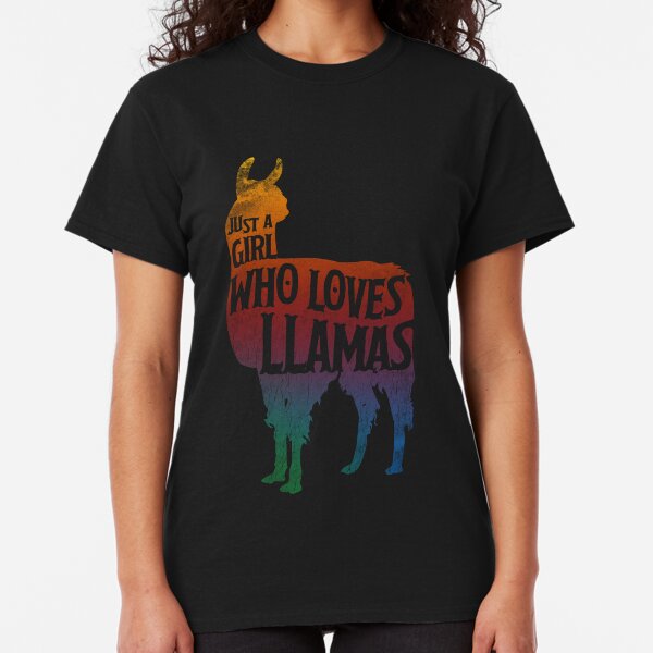 Girl Who Loves Llamas, Llama Lover Classic T-Shirt