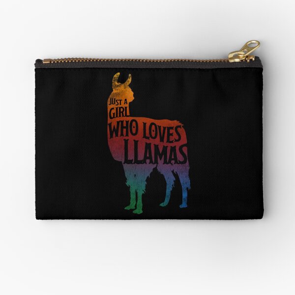 Girl Who Loves Llamas, Llama Lover Zipper Pouch