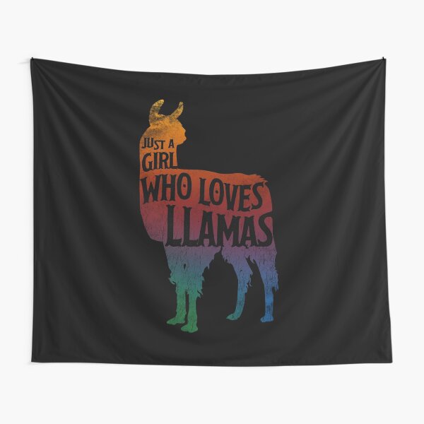 Girl Who Loves Llamas, Llama Lover Tapestry