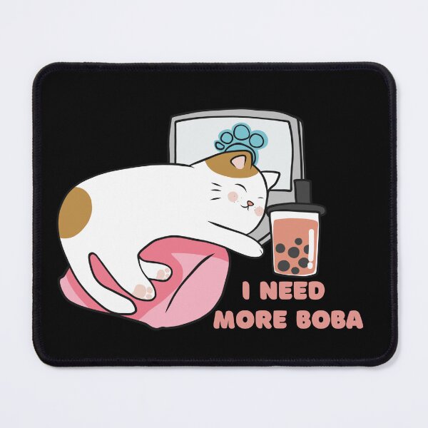 Item preview, I need more Boba Boba tea lover sleeping Bobaholic cat designed and sold by Artistusha.