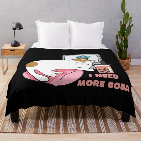 Item preview, I need more Boba Boba tea lover sleeping Bobaholic cat designed and sold by Artistusha.