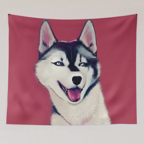 Aperçu de l'œuvre portrait de chien anime husky #12 créée et vendue par supeart.