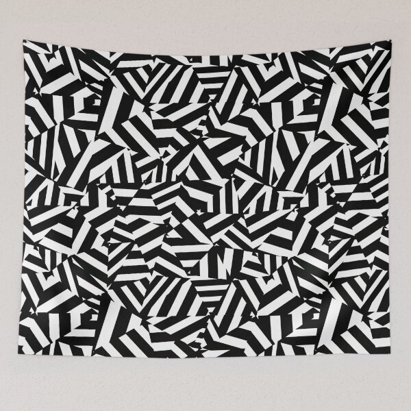 Item preview, Black & White Striped Triangles  designed and sold by The-Floral-One.