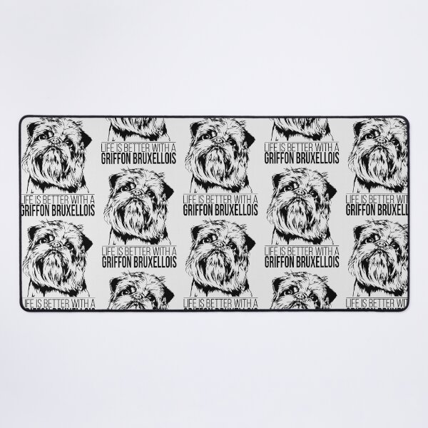Item preview, Griffon Bruxellois life is better dog saying designed and sold by dogarts.