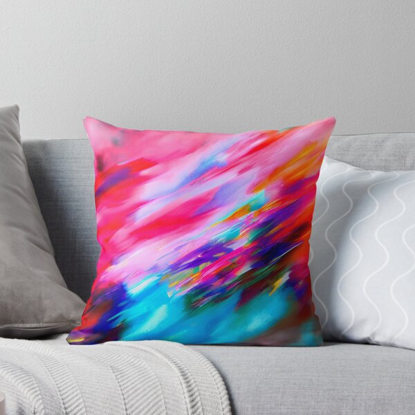 Item preview, thick dense paint pattern knife art - pink blue paint pattern #2 designed and sold by supeart.