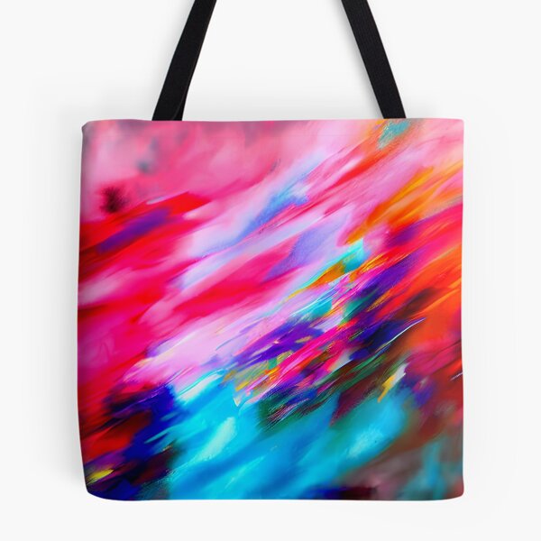 Item preview, thick dense paint pattern knife art - pink blue paint pattern #2 designed and sold by supeart.