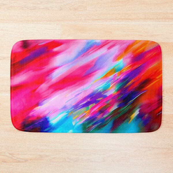 Item preview, thick dense paint pattern knife art - pink blue paint pattern #2 designed and sold by supeart.