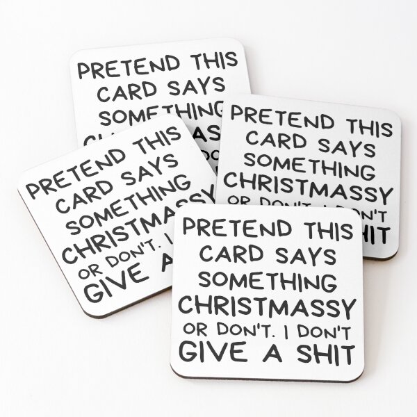 Item preview, Christmas Humor. Rude, Offensive, Inappropriate Christmas Card. Pretend This Card Says Something Christmassy or Don't. I Don't Give A Shit designed and sold by That Cheeky Tee.