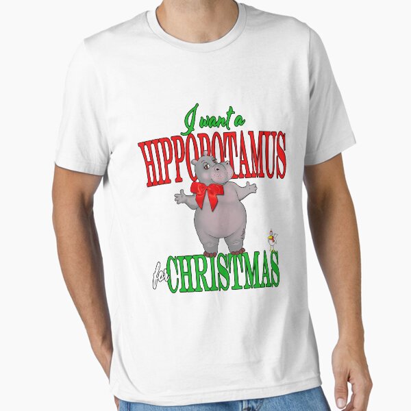 Aperçu de l'œuvre Je veux un hippopotame pour Noël créée et vendue par Hippogal.
