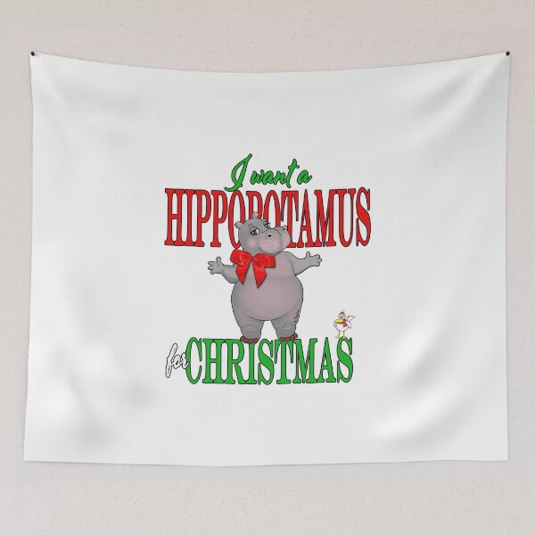 Item preview, I want a Hippopotamus for Christmas designed and sold by Hippogal.
