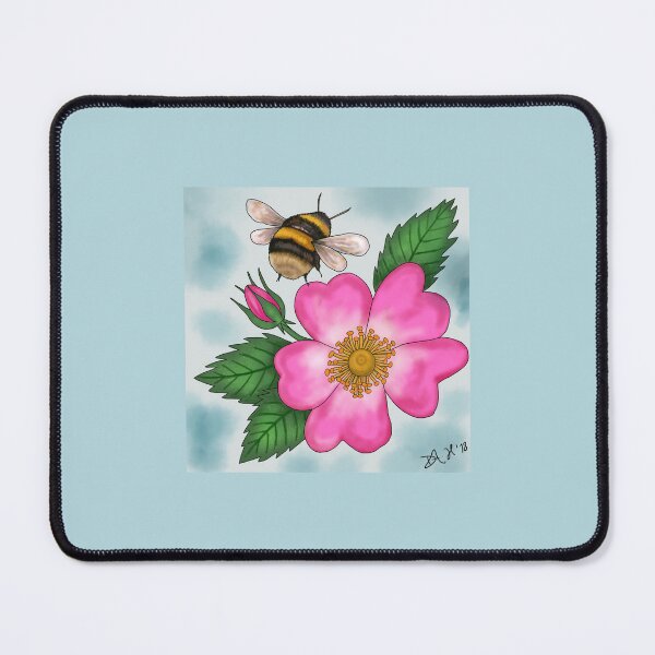 Item preview, Buff-Tail Bee & Wild Rose  designed and sold by Debbee75.