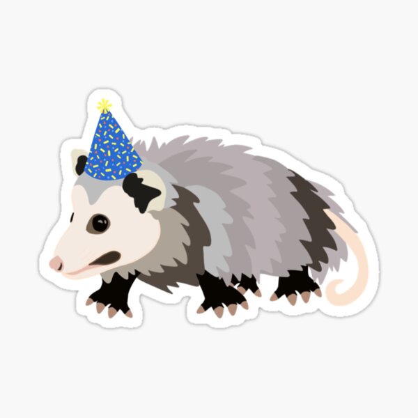 Party Possum Opossum Pal Sticker