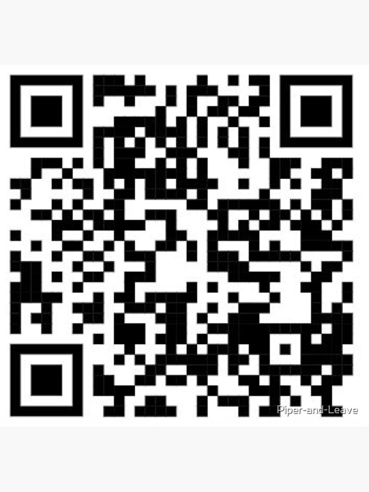 "Rick Roll QR code" Sticker for Sale by Piper-and-Leave | Redbubble