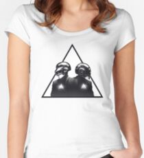 Daft Punk Logo Women's Fitted Scoop T-Shirt