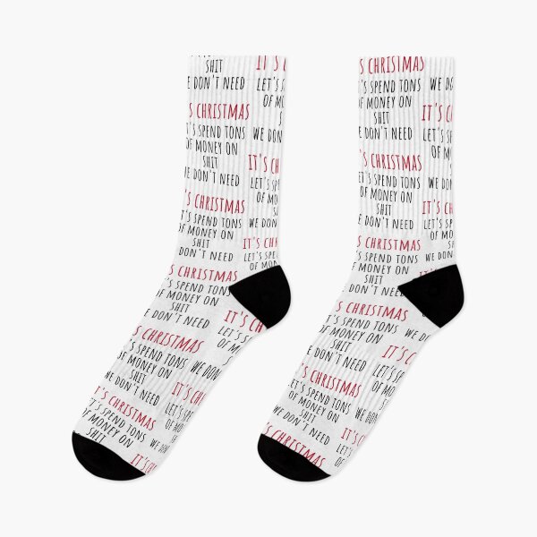 Item preview, Christmas Humor. Rude, Offensive, Inappropriate Christmas Card. Let's Spend Tons Of Money On Shit We Don't Need, It's Christmas designed and sold by That Cheeky Tee.