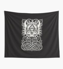 Illuminati Skull and Sulphuric Cross Wall Tapestry