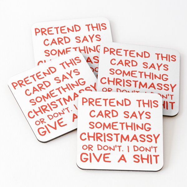 Item preview, Christmas Humor. Rude, Offensive, Inappropriate Christmas Card. Pretend This Card Says Something Christmassy or Don't. I Don't Give A Shit designed and sold by That Cheeky Tee.
