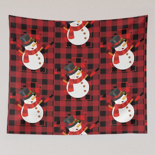Item preview, Christmas Chronicles - Vintage Plaid Happy Snowman designed and sold by ttsayt1earth.