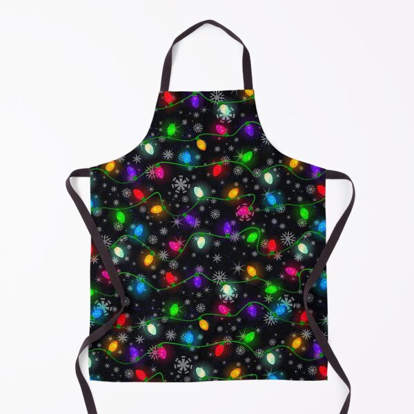 Item preview, Holiday Lights and Snowflakes on Black for Christmas designed and sold by ArtfulFreddy.