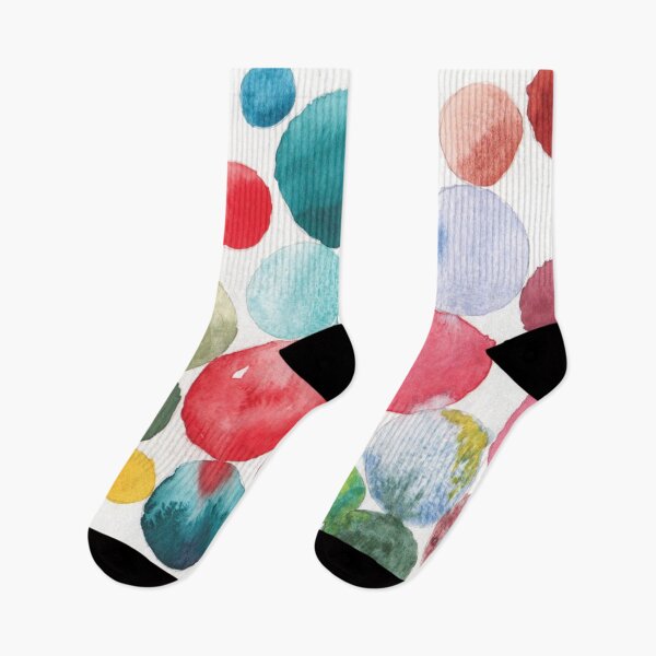 Item preview, Watercolor circles in full rainbow spectrum like planets colliding designed and sold by Nadeasart.