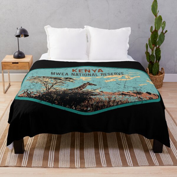 Item preview, Mwea national reserve Kenya Africa vintage travel decal, african giraffe designed and sold by Lemomo-zoo.