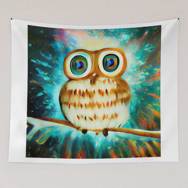 Item preview, Owl painting  designed and sold by shrolts.