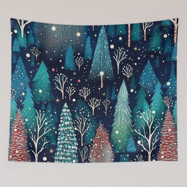 Item preview, Christmas night in the forest designed and sold by RoseAesthetic.