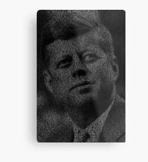 JFK Portrait - Inaugural Speech 1.20.61 Metal Print
