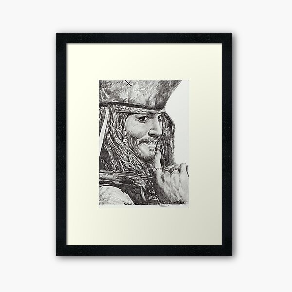 Captain Jack Sparrow Framed Art Print