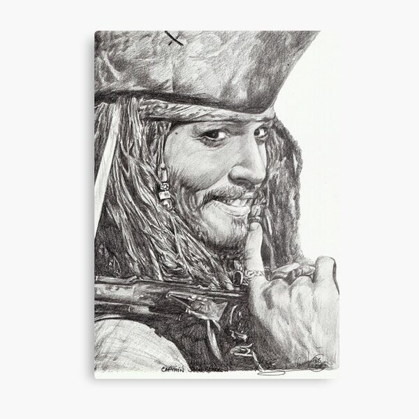 Captain Jack Sparrow Metal Print