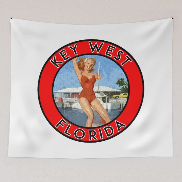 Item preview, Vintage Key West Florida Beach Ocean Water Ski designed and sold by Travel Time.