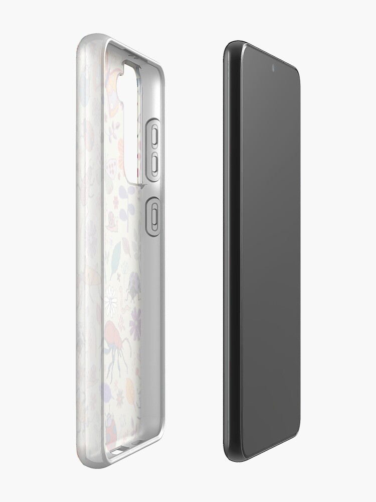 Alternate view of Butterflies, Beetles and blooms - taupe - pretty floral pattern by Cecca Designs Case & Skin for Samsung Galaxy