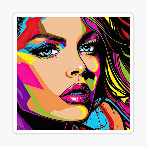 Item preview, Very beautiful woman in popart designed and sold by mrlongfield.