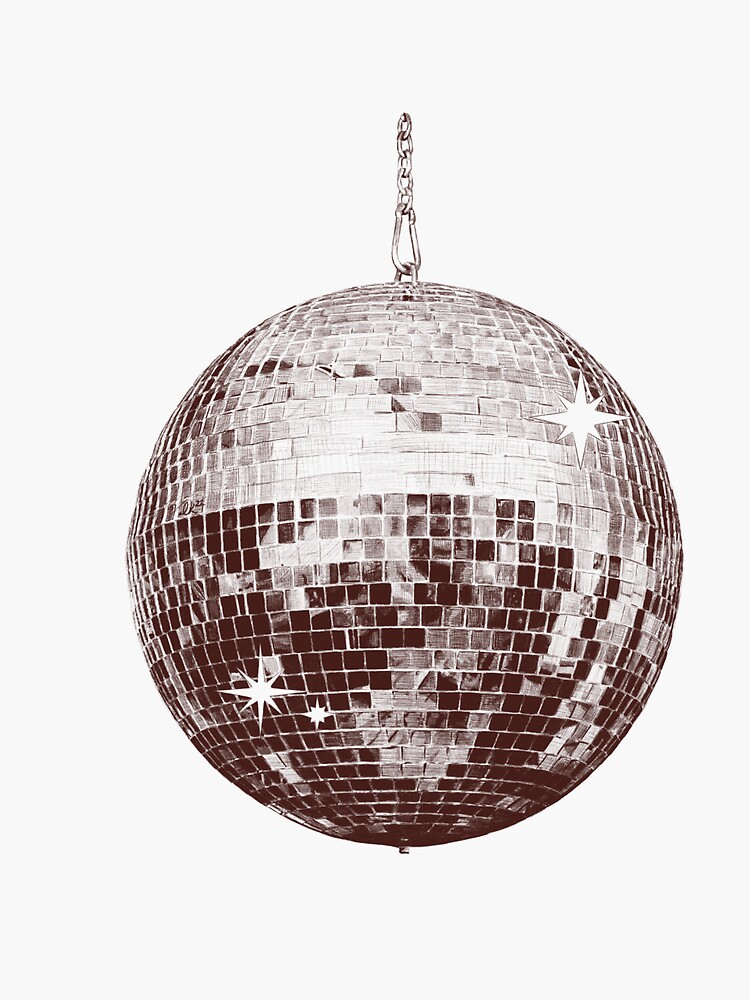 "mirrorball" Sticker for Sale by artbyemuu Redbubble