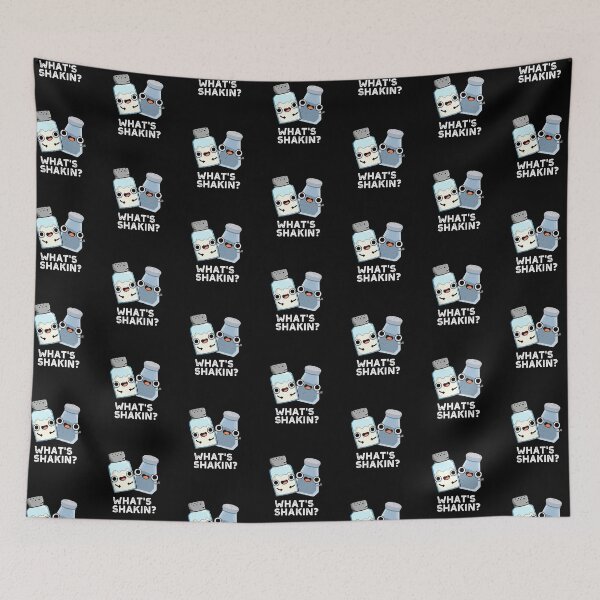 Item preview, What's Shakin Funny Salt And Pepper Puns (Dark BG) designed and sold by punnybone.