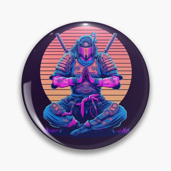 Artikelvorschau, Neon-Cyberpunk-Samurai entworfen und verkauft von ChasmicArt.