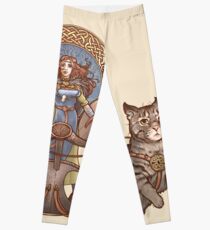 Freya conduisant son char de chat Leggings