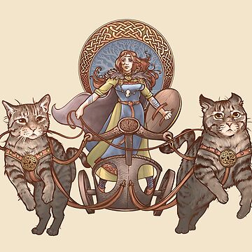 Artwork thumbnail, Freya Driving Her Cat Chariot by Danielle Zemba