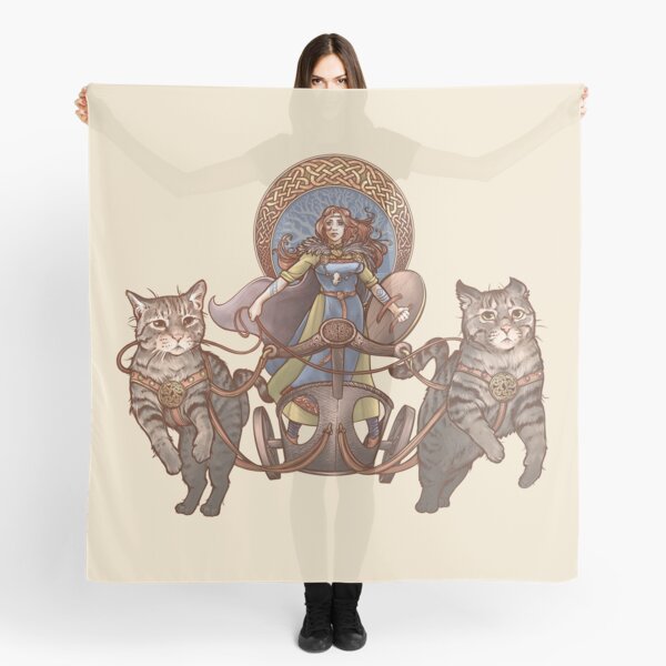Aperçu de l'œuvre Freya conduisant son char de chat créée et vendue par Danielle Zemba.