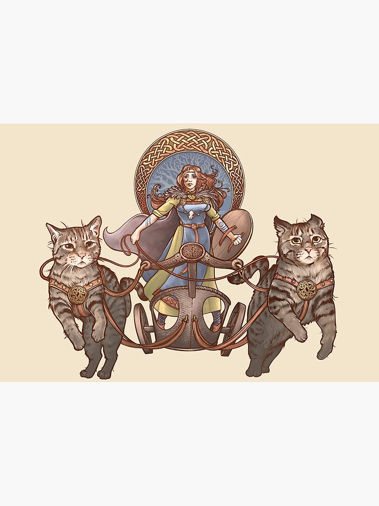 Freya Driving Her Cat Chariot by DaniKaulakis