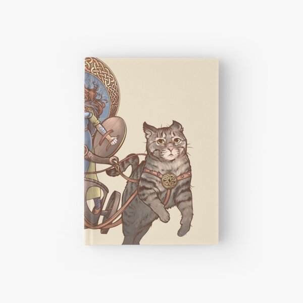 Freya conduciendo su carro de gato Cuaderno de tapa dura