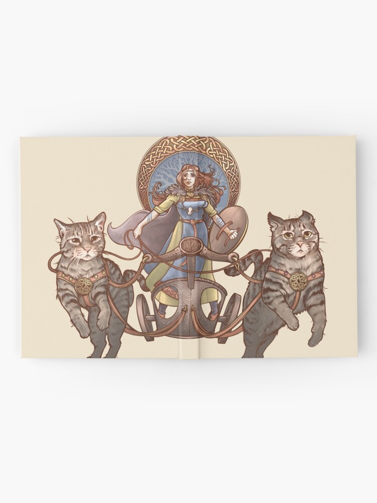 Alternate view of Freya Driving Her Cat Chariot Hardcover Journal