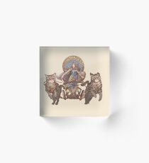 Freya Driving Her Cat Chariot Acrylic Block