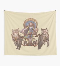 Freya Driving Her Cat Chariot Wall Tapestry