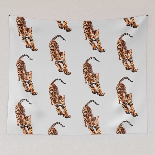 Item preview, Bengal Cat Stretching  designed and sold by ElegantCat.