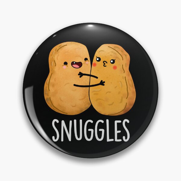 Item preview, Snuggles Funny Nugget Puns (Dark BG) designed and sold by punnybone.