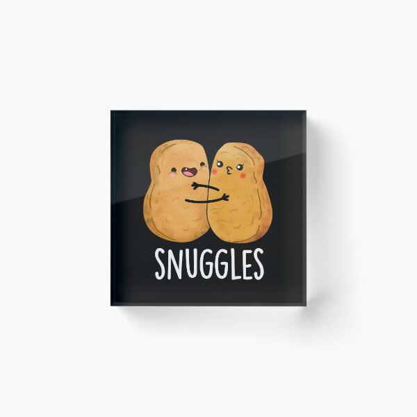 Item preview, Snuggles Funny Nugget Puns (Dark BG) designed and sold by punnybone.