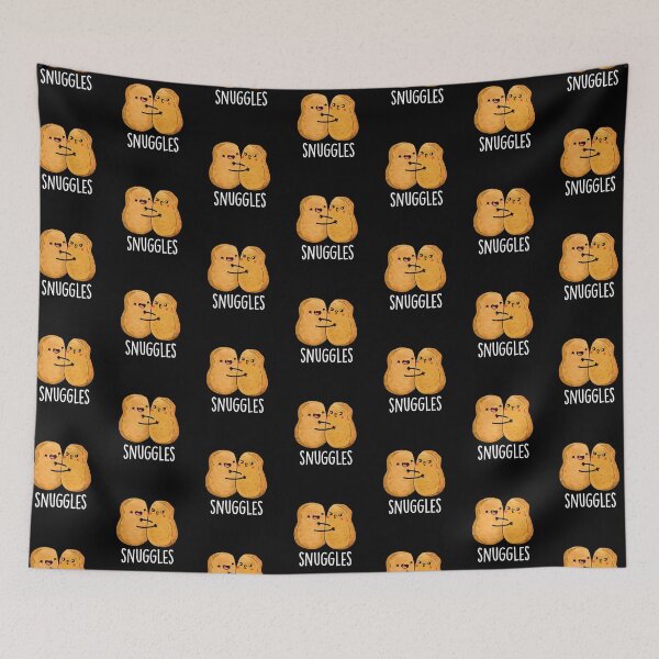 Item preview, Snuggles Funny Nugget Puns (Dark BG) designed and sold by punnybone.
