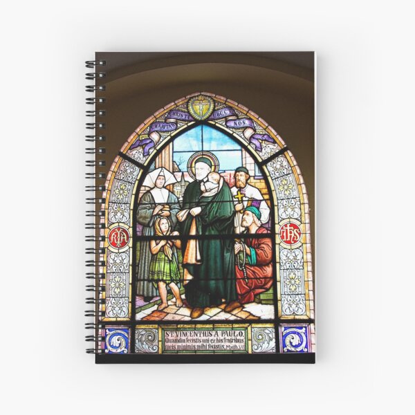 Stained Glass Windows depicting the St. Vincent de Paul Spiral Notebook