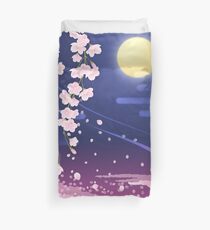 Sakura night Duvet Cover